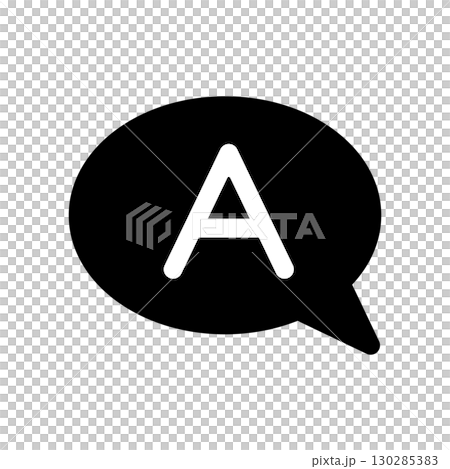 A speech bubble icon illustration A speech bubble icon illustration 130285383