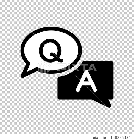 QA speech bubble icon illustration QA speech bubble icon illustration 130285384