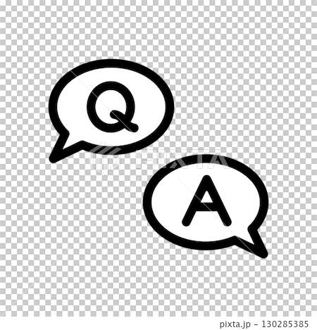 QA speech bubble icon illustration QA speech bubble icon illustration 130285385