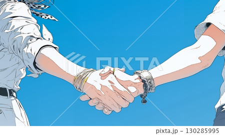 握手をしているビジネスパーソンたち
