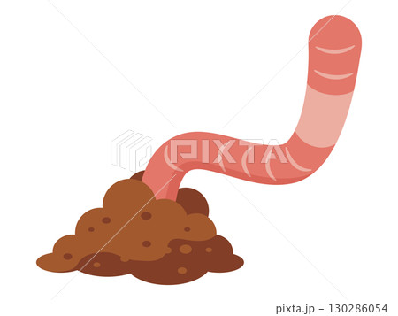 ミミズのイラスト 130286054