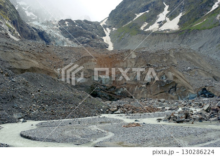 Tseisky glacier on the northern slope of the Greater Caucasus, North Ossetia Tseisky glacier on the northern slope of the Greater Caucasus, North Ossetia 130286224