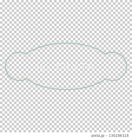 かわいい円形のフレーム素材イラスト 130286328