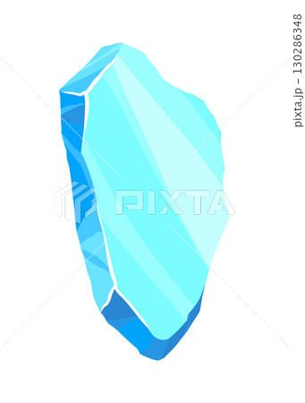 Crystal of ice, iceberg broken piece of ice, icicle, cold frozen block ice mountain, winter landscape for game design cartoon vector illustration Crystal of ice, iceberg broken piece of ice, icicle, cold frozen block ice mountain, winter landscape for game design cartoon vector illustration 130286348