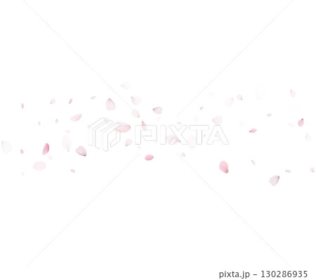 Soft Petals Floating On White Vector For Skincare Beauty And Spa Design 130286935