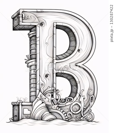 Letter B with blue parrot bird logo design template elements icon. 130287422