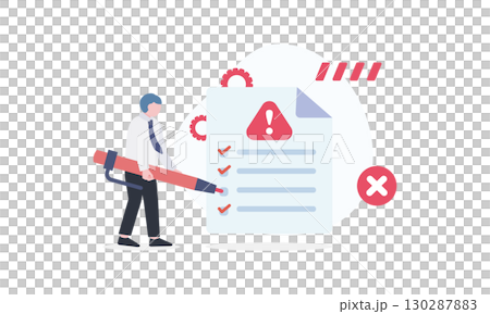 コンティンジェンシープランのチェックリストとビジネスマン 130287883