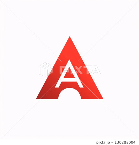 Letter A logo icon design template elements. Red letter A vector sign. Letter A logo icon design template elements. Red letter A vector sign. 130288004