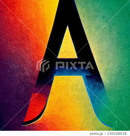 Colorful Grunge Letter A on Grunge Background Colorful Grunge Letter A on Grunge Background 130288016