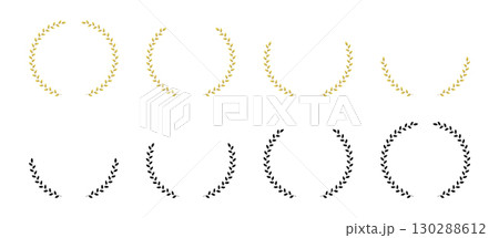 Set of Circular and Semicircular Laurel Wreaths for Award 130288612