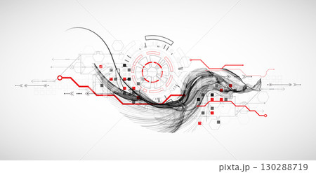 The abstract wave art background. Template for science and technology presentation. Vector. The abstract wave art background. Template for science and technology presentation. Vector. 130288719