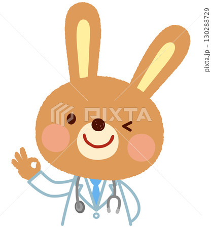 ウサギのお医者さん　オッケー　グッド 130288729