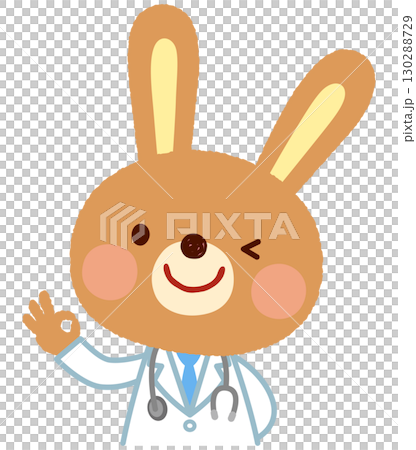 ウサギのお医者さん　オッケー　グッド 130288729
