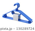 Blue plastic hanger package with empty label isolated on white background - 3d illustration 130289724