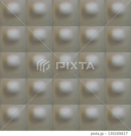 Repeatable relief convex 3D spot tile soft texture. Minimal modern decorative futuristic background. Elegant seamless geometric pattern 130289817