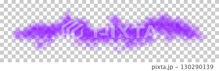 Vibrant purple and violet smoke cloud on transparent background isolated in horizontal shape with soft diffusion effect Vibrant purple and violet smoke cloud on transparent background isolated in horizontal shape with soft diffusion effect 130290139