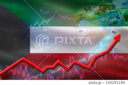Kuwait economic growth on financial graph. Kuwait financial growth on market graph Kuwait economic growth on financial graph. Kuwait financial growth on market graph 130291199