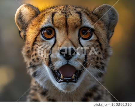 Cheetah in the Wild: A Majestic Feline with Spots in the Savannah Habitat 130291316