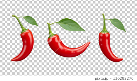 chili pepper with leaf isolated on black background chili pepper with leaf isolated on black background 130292270