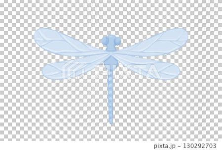 Watercolor dragonfly. Hand drawn illustration isolated on white background for childish book and card. Blue insect 130292703