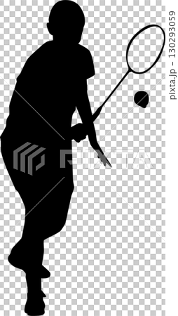 バドミントンフォームシルエット バドミントンフォームシルエット 130293059