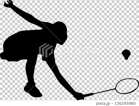 Badminton form silhouette 14 130293060
