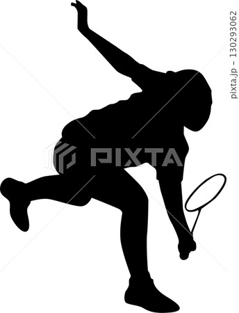 バドミントンフォームシルエット12 130293062