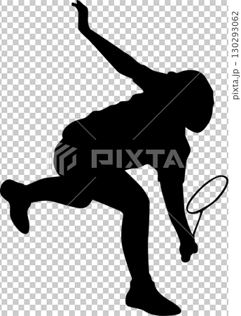 バドミントンフォームシルエット12 130293062