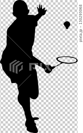 羽球姿勢剪影6 羽球姿勢剪影6 130293068