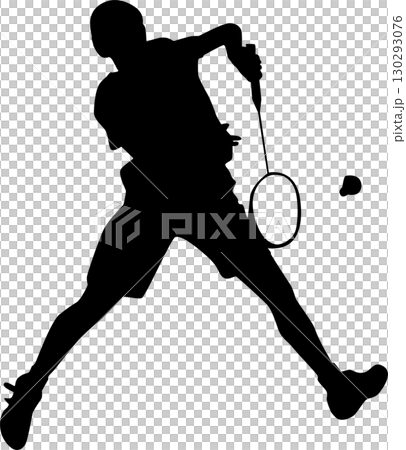 Badminton form silhouette 2 130293076