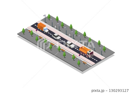 Isometric road 130293127