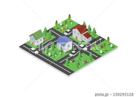 Isometric city 130293128