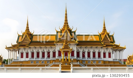 the big buddha statue on blue sky background 130293455