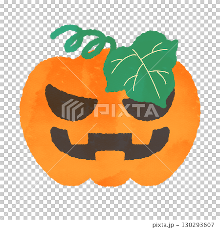 ハロウィン おばけカボチャ 手描き風 130293607