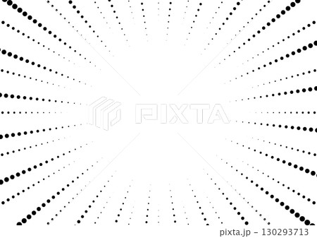 黒いドットの集中線背景 130293713