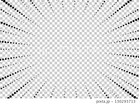 黒いドットの集中線背景 130293713