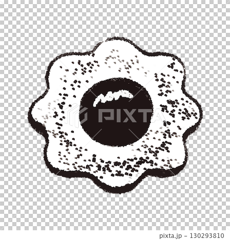 花形果醬餅乾線描 花形果醬餅乾線描 130293810