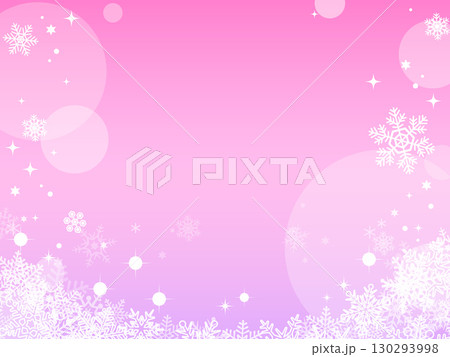 ピンク きらきら 雪 クリスマス 光 背景 雪の結晶フレーム背景|冬・クリスマス・バレンタイン ピンク きらきら 雪 クリスマス 光 背景 雪の結晶フレーム背景|冬・クリスマス・バレンタイン 130293998