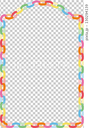 彩色紙花環框架插圖 | 花環,紙鏈,花環,色彩鮮豔,裝飾, 彩色紙花環框架插圖 | 花環,紙鏈,花環,色彩鮮豔,裝飾, 130294139