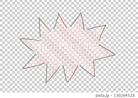 Pink striped comic explosion style speech bubble Pink striped comic explosion style speech bubble 130294528