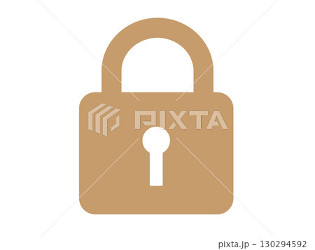 南京錠アイコン（鍵の施錠のマーク） 130294592