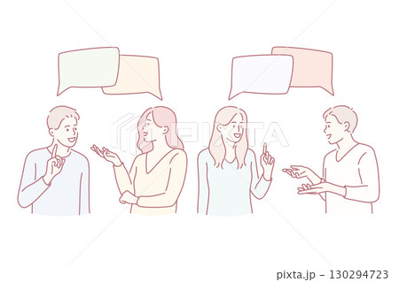 Communication, talking, chatting and discussion concept Communication, talking, chatting and discussion concept 130294723