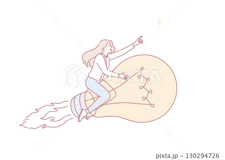 Business success, innovation and challenge concept Business success, innovation and challenge concept 130294726