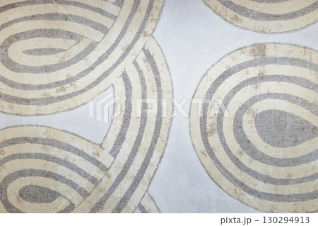 Minimalist Spiral Circular Pattern in Beige on Light Background, Abstract Geometric Texture Minimalist Spiral Circular Pattern in Beige on Light Background, Abstract Geometric Texture 130294913