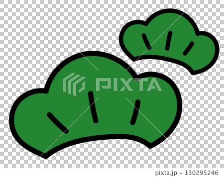 Pine tree simple illustration New Year's card Pine tree simple illustration New Year's card 130295246