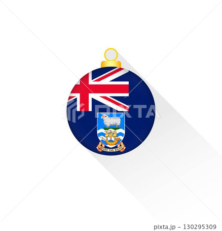 Falkland Islands National Flag Christmas Decoration. Falkland Islands National Flag Christmas Decoration. 130295309