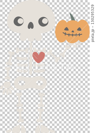happy halloween holiday festival with skeleton, flat png illustration cartoon character design happy halloween holiday festival with skeleton, flat png illustration cartoon character design 130295329