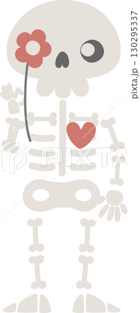 happy halloween holiday festival with skeleton, flat png illustration cartoon character design happy halloween holiday festival with skeleton, flat png illustration cartoon character design 130295337