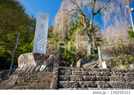 秋の妙義神社 参道　群馬県富岡市 130295521