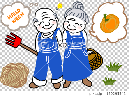 A friendly senior couple gardening 130295541